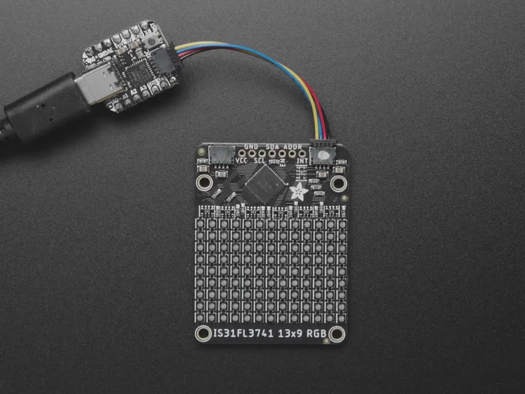 Adafruit Is31fl3741 13x9 Pwm Rgb Led Matrix Driver Stemma Qt Qwiic