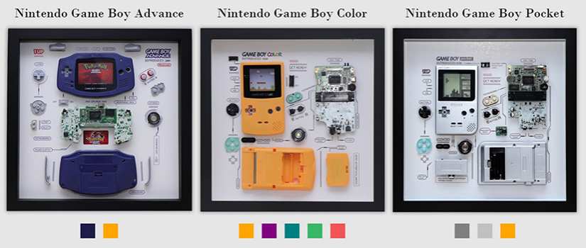 Xreart GameBoy Color Framed Artwork Personal Collection and