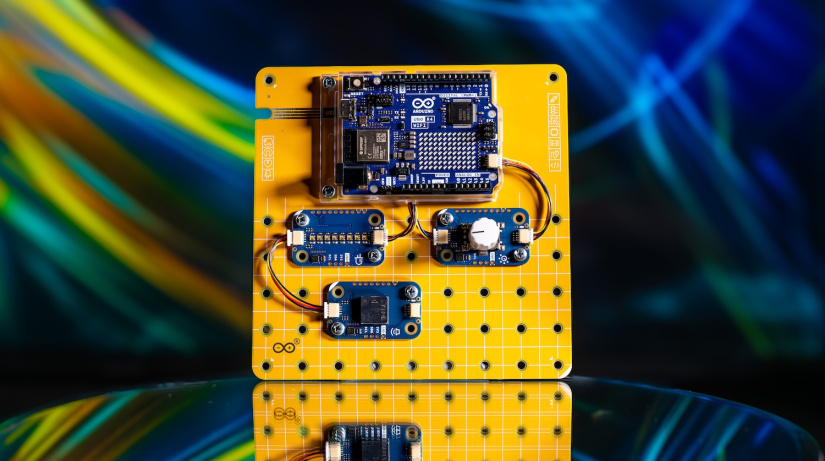 Arduino Plug & Play Kit on a blue and yellow background