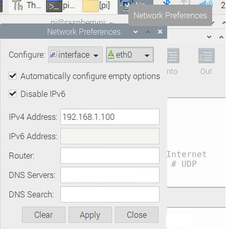 Enter the IP addresses into the relevant fields