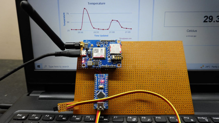 Reading an Analog Temperature Sensor  Onion Omega2 Arduino Dock Starter Kit