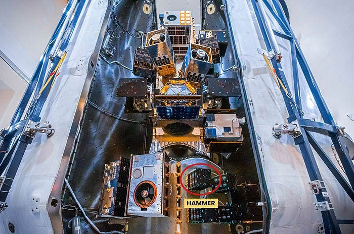  In March 2024, the edge visual design platfrom customized by our company for customers launched into space with the SpaceX rocket. This is a photo of customer satellite HAMMER inside the SpaceX 10.