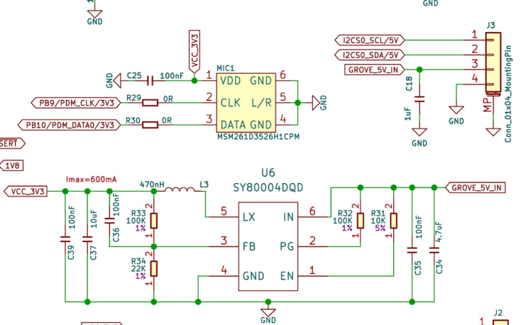 Grove input expecting 5V with power going toward step down regulator to 3V3