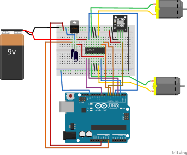 The IR Receiver here is not the one I used but will work as shown in the layout. ï»¿