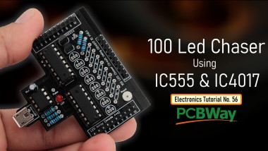 100 Led Chaser Circuit Using Ic555 And Cd4017