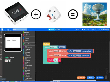 M5stack Core2 And Barometric Pressure Unit Using Uiflow 🌤️