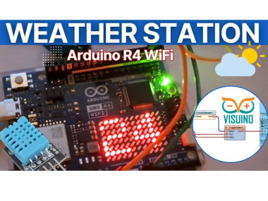 Weather Station Using Arduino Uno R4 Wifi & Visuino