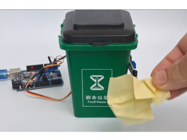 Make An Automatic Trash Bin Using Visuino