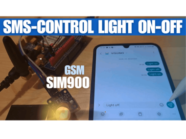 Control Light On/off Via Sms With Sim900 Module - Visuino