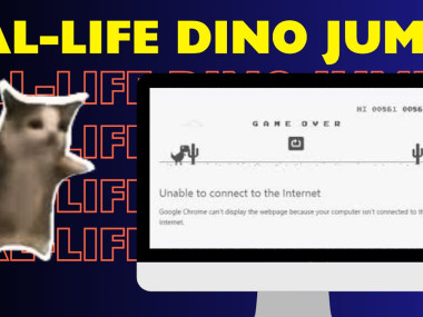 Real-life Dino Jump: Bringing The Chrome Dino Game To Life!