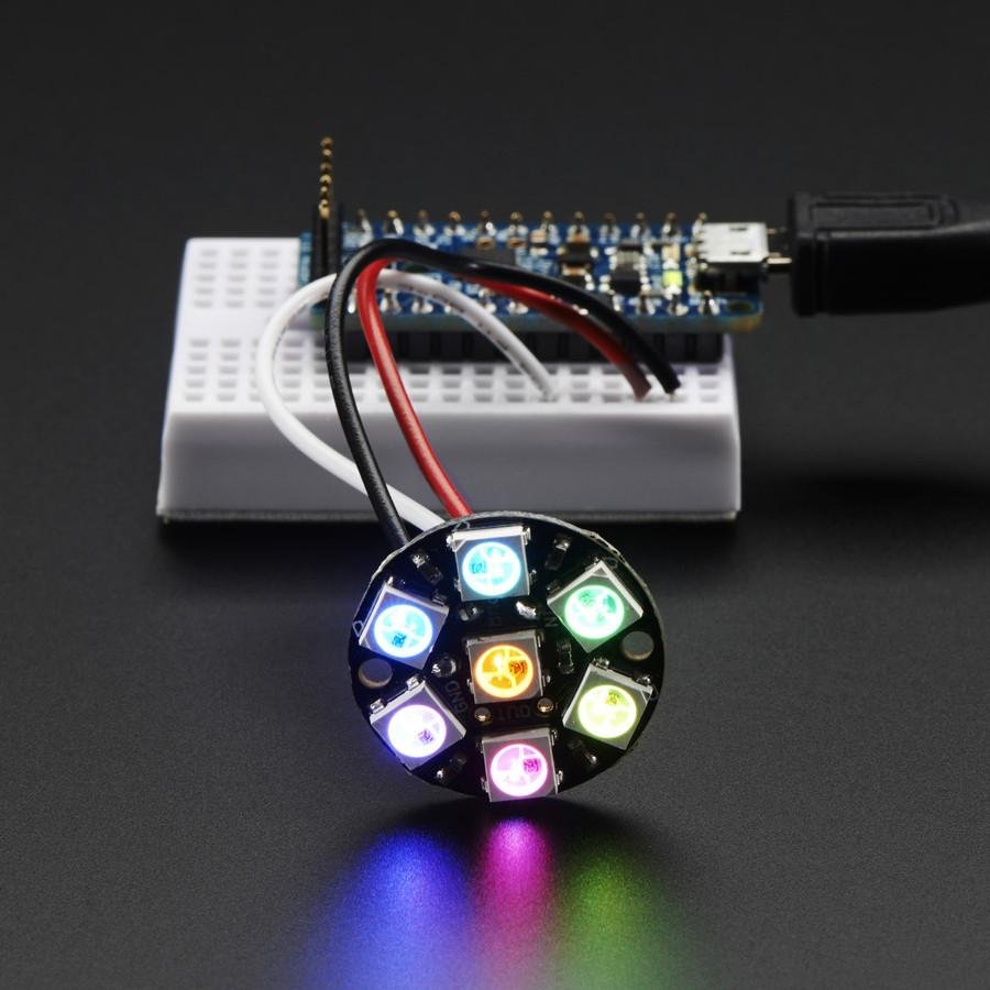 Neopixel Jewel - 7 X 5050 Rgbw Led W  Integrated Drivers - Warm White 